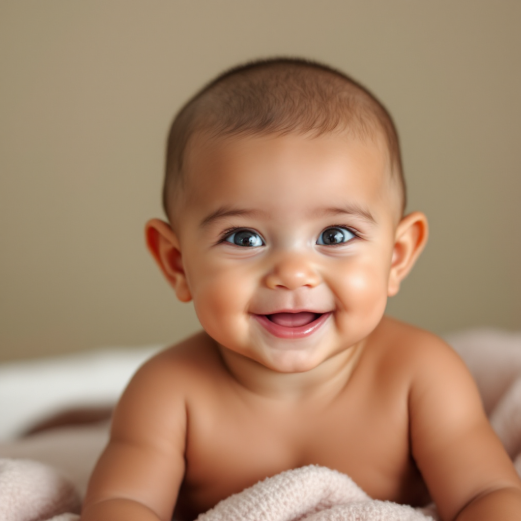 baby boy smiling at circumcision centre wales